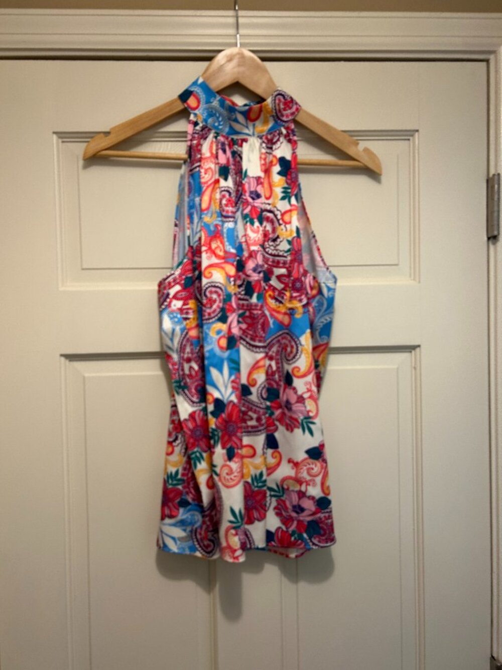 Boston Proper Women's Floral Halter Blouse Colorful Size 10